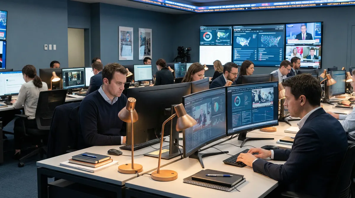 黑料不 - 调查团队在新闻编辑室工作